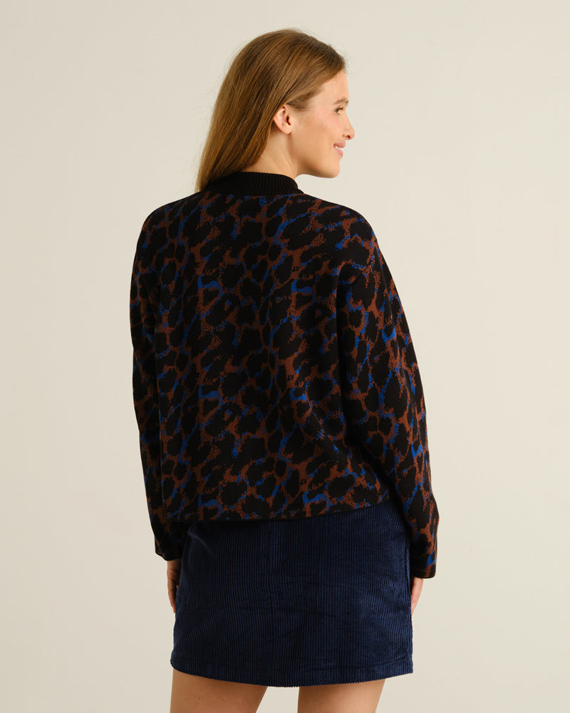 DEDICATED trui LIMHAM LEOPARD van biologisch katoen