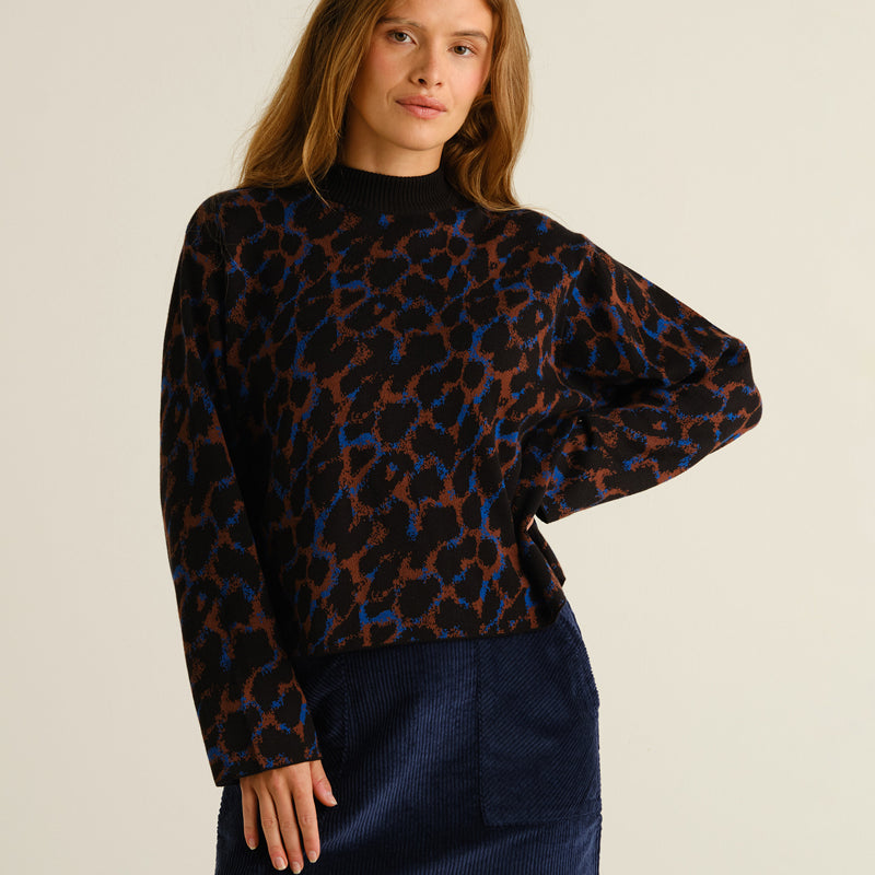 DEDICATED trui LIMHAM LEOPARD van biologisch katoen