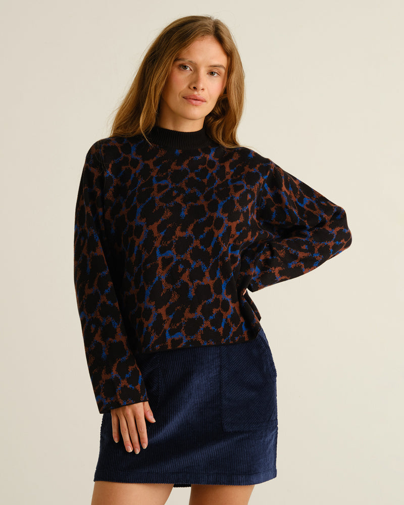 DEDICATED trui LIMHAM LEOPARD van biologisch katoen