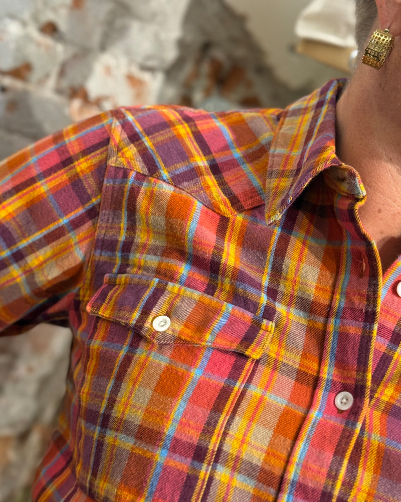 DEDICATED flanellen blouse ARBOGA MADRAS biologisch katoen