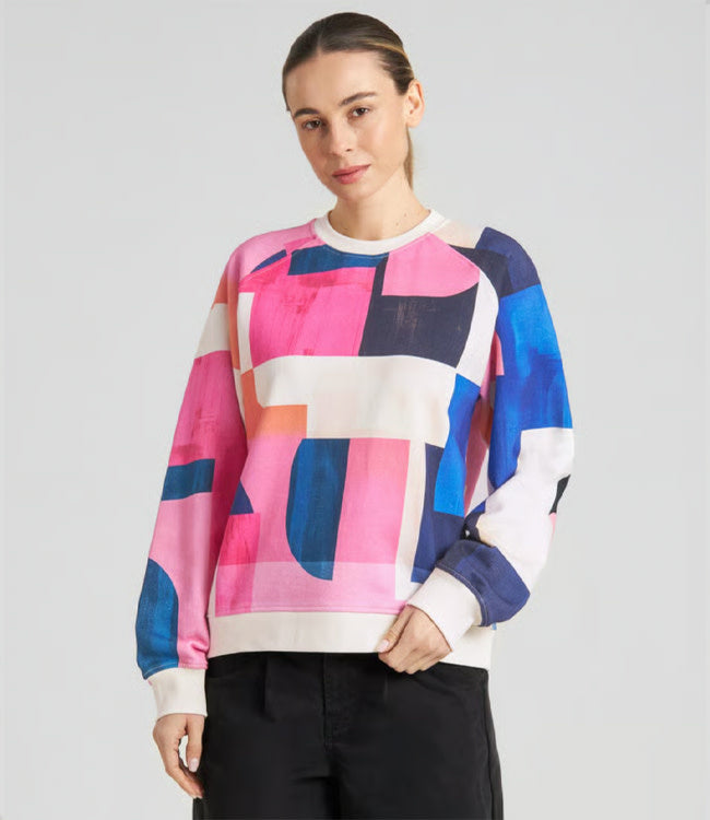 DEDICATED sweater RHINA BLOCKS van biologisch katoen