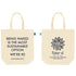 duurzame statement totebag biologisch canvas linnen