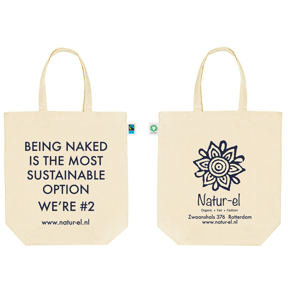 duurzame statement totebag biologisch canvas linnen