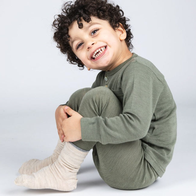 ENGEL wol zijde legging OLIJF voor kinderen