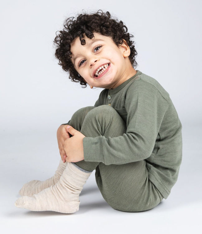 ENGEL wol zijde legging OLIJF voor kinderen