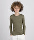 ENGEL wol zijde longsleeve voor kind EFFEN biologische wol OLIJF