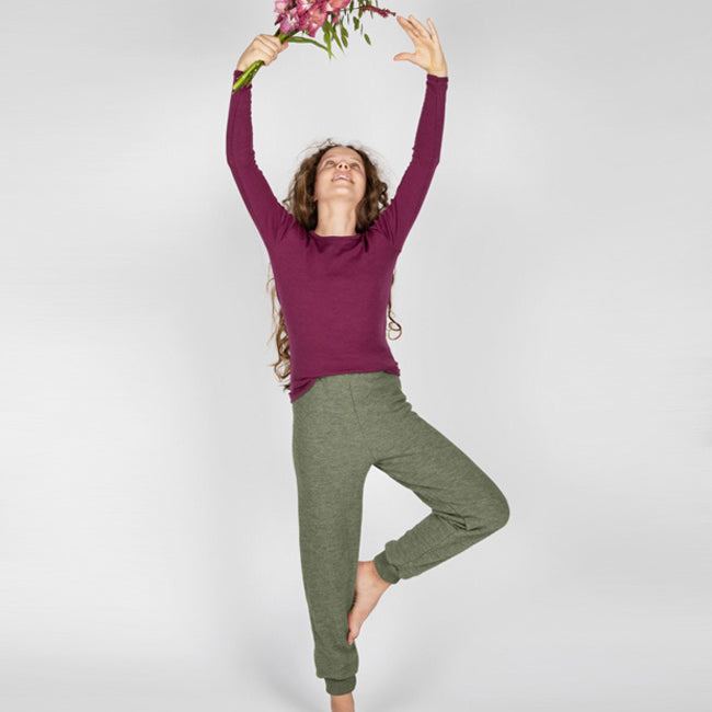 ENGEL longsleeve van wol zijde EFFEN ORCHIDEE kind