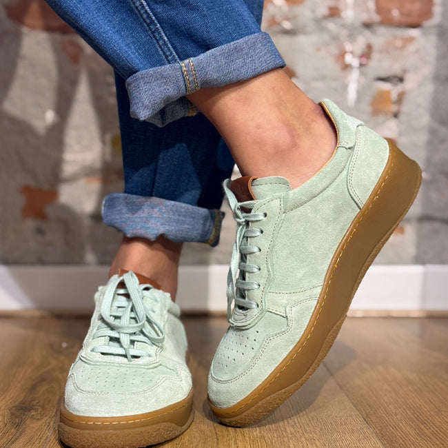 EL NATURALISTA duurzame sneaker GEO MINT suede