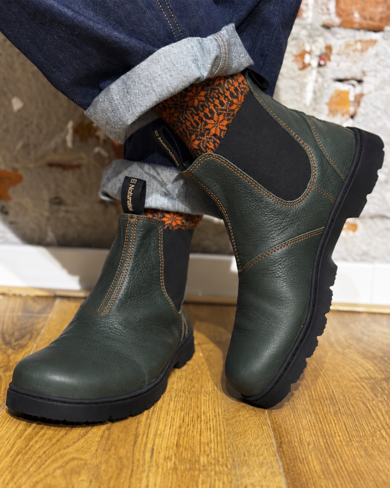 EL NATURALISTA duurzame chelsea boot PETROL unisex