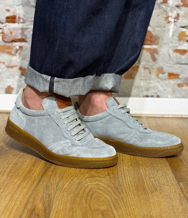 EL NATURALISTA duurzame sneaker GEO DENIM suede