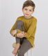 ENGEL longsleeve van wol zijde GESTREEPT SAFFRAAN WALNOOT kind