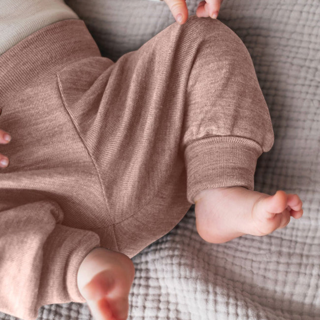 Engel BABY wol zijde BROEKJE DUSTY ROSE biologische wol