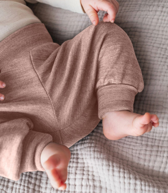 Engel BABY wol zijde BROEKJE DUSTY ROSE biologische wol
