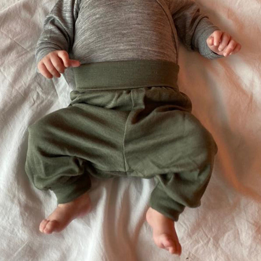 ENGEL NATUR baby broekje wol zijde OLIJF