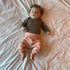 ENGEL baby romper wol zijde met LANGE MOUW effen WALNOOT