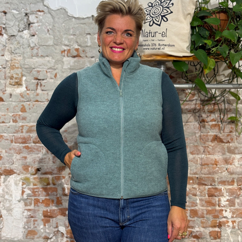 ENGEL NATUR wollen BODYWARMER Wolfsfleece Damen JADE
