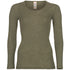 ENGEL Wol zijde longsleeve dames wollen ondergoed OLIJF