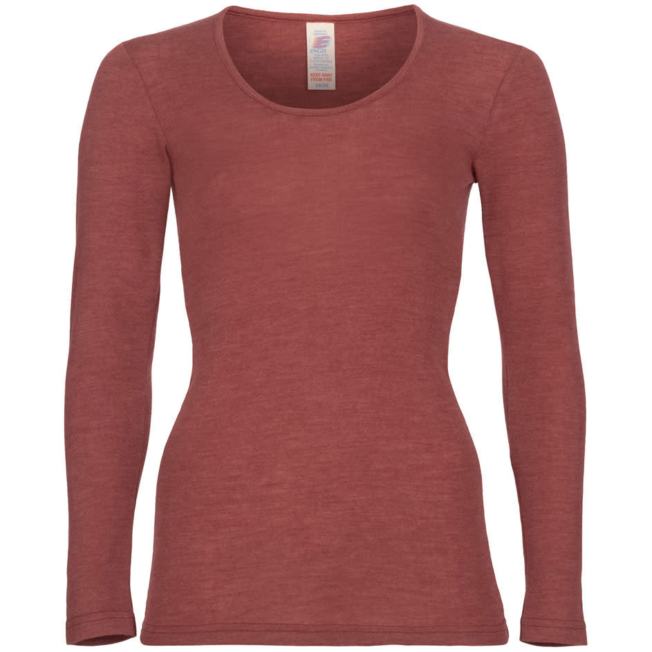 ENGEL Wol zijde longsleeve dames wollen ondergoed KOPER
