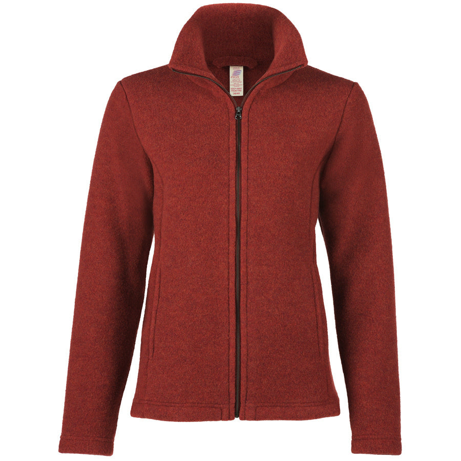 ENGEL NATUR wollen Jas vest dames wolfleece TERRACOTTA