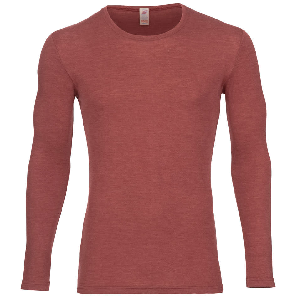 ENGEL Wol zijde longsleeve heren wollen ondergoed KOPER