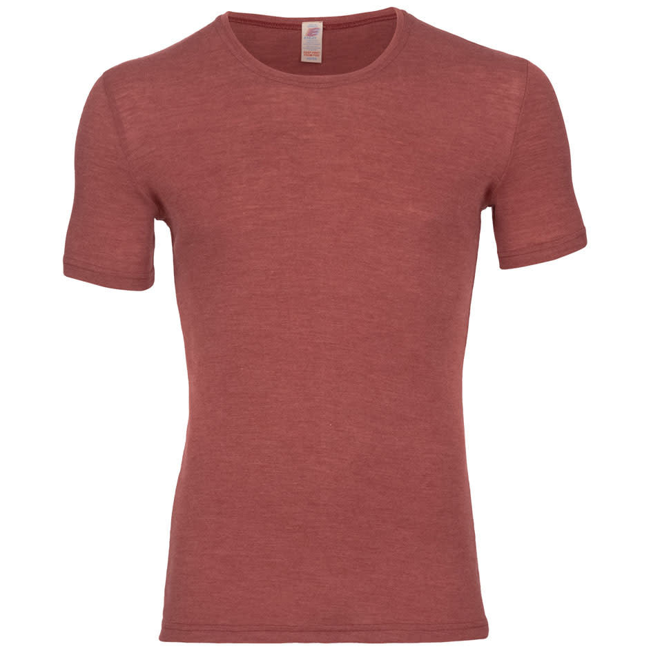 ENGEL Wol zijde shirt korte mouw heren wollen ondergoed KOPER