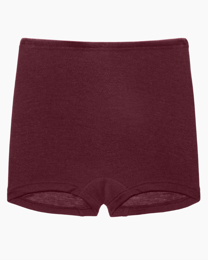ENGEL NATUR Wol zijde boxer hipster broekje dames BORDEAUX