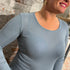 ENGEL Wol zijde longsleeve dames wollen ondergoed IJSBLAUW