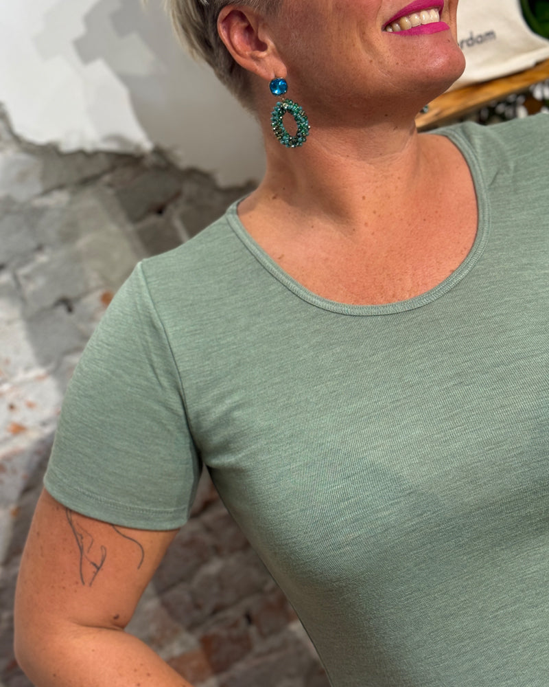 ENGEL puur wollen shirt korte mouw dames SAGE wollen ondergoed