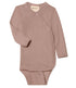 ENGEL wikkel romper wol zijde met overslag DUSTY ROSE