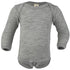 ENGEL baby romper wol zijde met LANGE MOUW effen GRIJS
