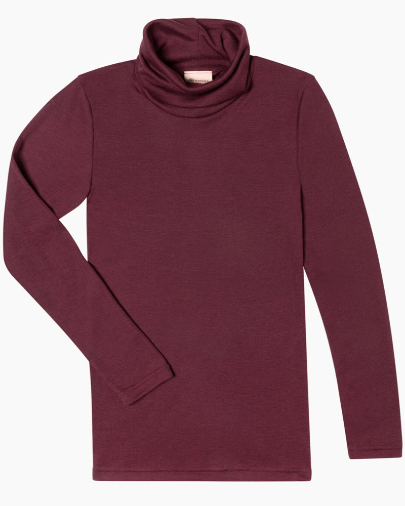 ENGEL Wolle Seide ROLLKRAGENPULLOVER Damen DUSTY ROSE Bio-Wolle