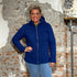 ENGEL wollen DAMES vest MET CAPUCHON wolfleece KOBALT
