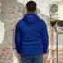ENGEL Wollen jas vest heren met CAPUCHON wolfleece KOBALT