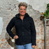 ENGEL wollen Jas vest MET CAPUCHON dames wolfleece ZWART