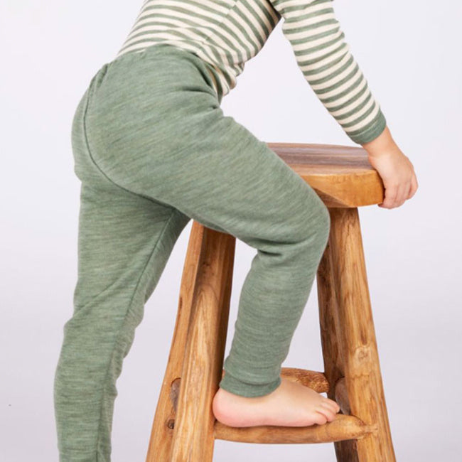 ENGEL wollen legging voor KIND effen SAGE pure wol