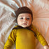 ENGEL baby romper wol zijde met LANGE MOUW effen SAFFRAAN