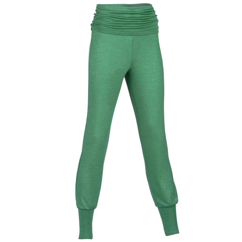 Engel Natur Wol zijde yoga broek dames SMARAGD 240 gr m/2