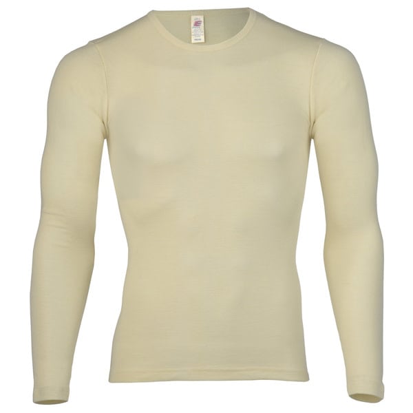 ENGEL Wol zijde LONGSLEEVE HEREN wollen ondergoed NATUREL