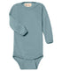 ENGEL baby romper wol zijde LANGE MOUW effen IJSBLAUW