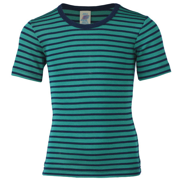 ENGEL shirt korte mouw wol zijde kind GESTREEPT IJsvogel marine