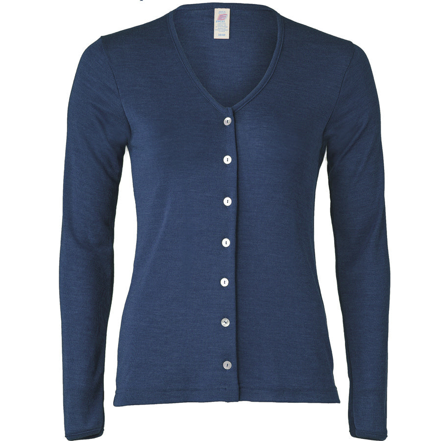 ENGEL vestje biologische wol en zijde dames NAVY