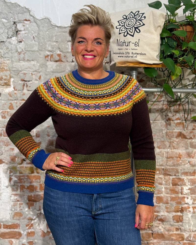 ERIBÉ merino wollen ALPINE TRUI EBONY met angora