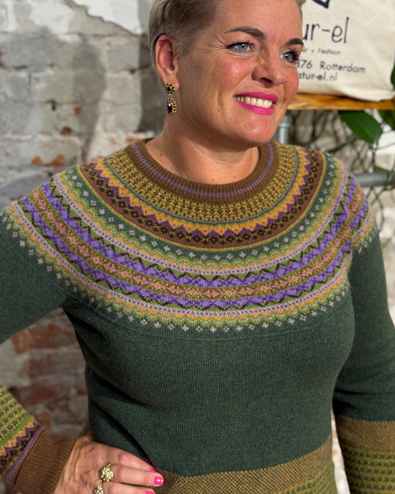 ERIBÉ merino wollen ALPINE TRUI THISTLE met angora