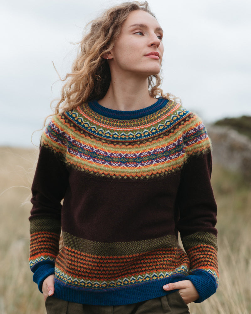 ERIBÉ merino wollen ALPINE TRUI EBONY met angora