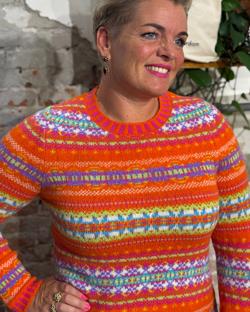 ERIBÉ wollen trui KINROSS FLAME extra fijne lamswol
