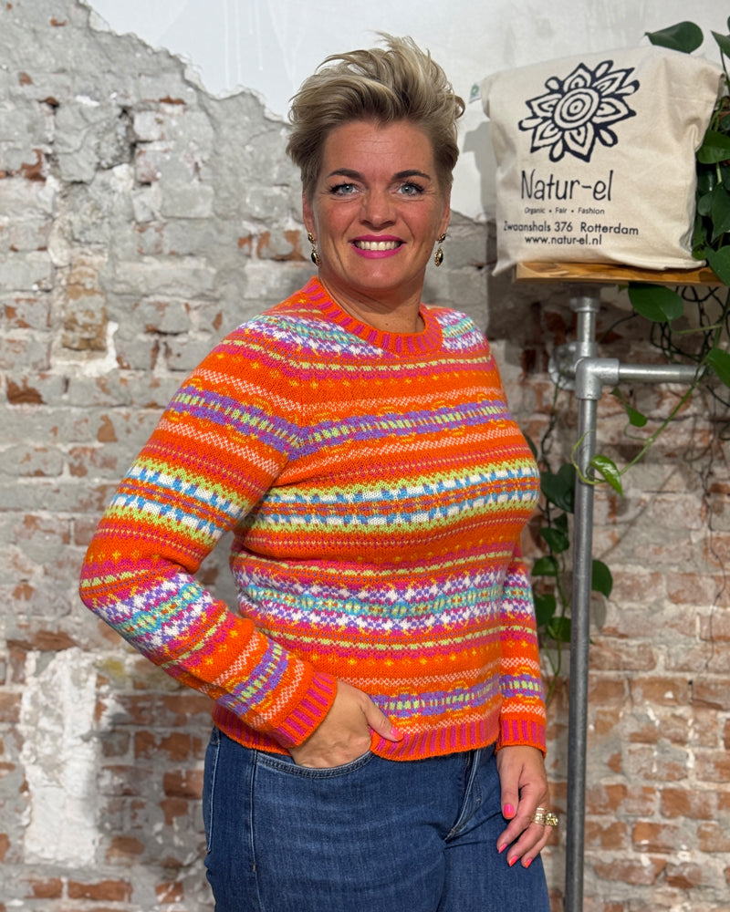 ERIBÉ wollen trui KINROSS FLAME extra fijne lamswol