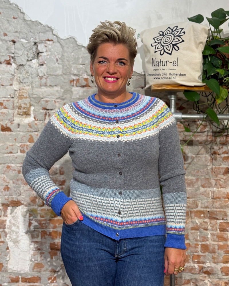 ERIBÉ merino wollen vest ALPINE CHARM met angora