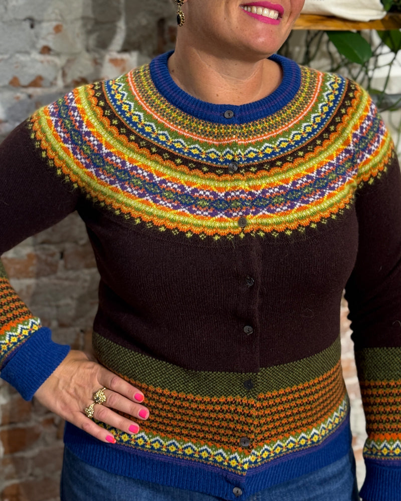 ERIBÉ merino wollen vest ALPINE EBONY met angora