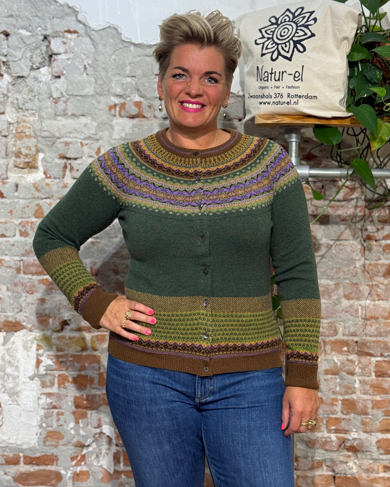 ERIBÉ merino wollen vest ALPINE THISTLE met angora