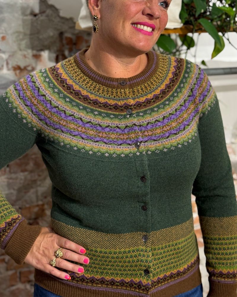 ERIBÉ merino wollen vest ALPINE THISTLE met angora